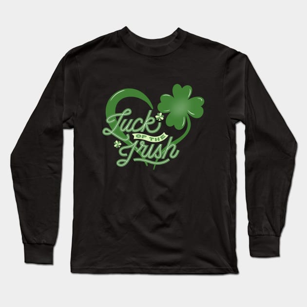 Luck of the Irish. Happy St. Patrick's Day! Celebrate with lucky cloves and lots of joy. Long Sleeve T-Shirt by UnCoverDesign